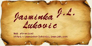 Jasminka Luković vizit kartica